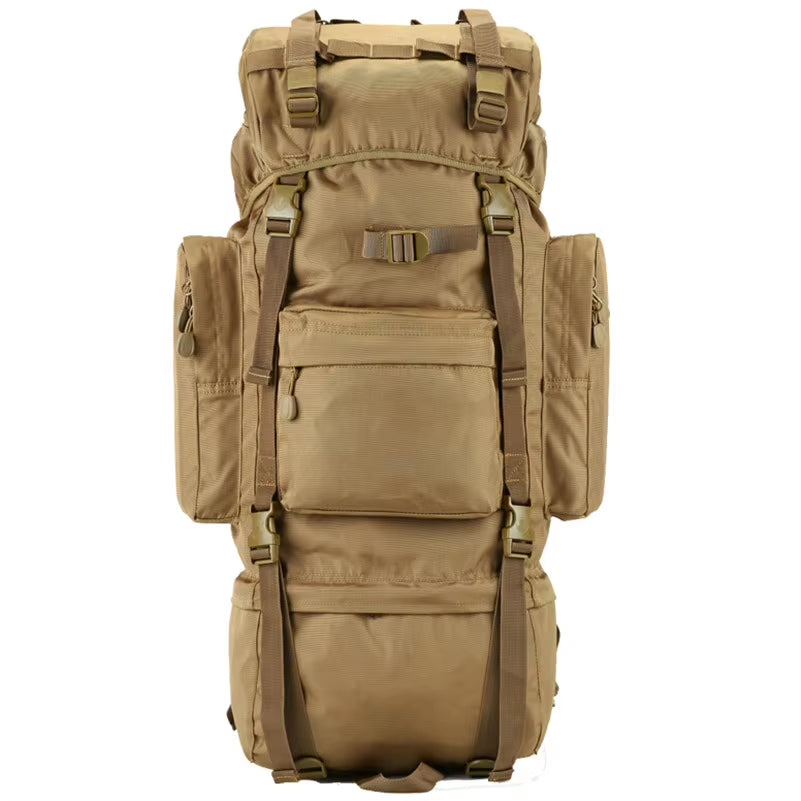 70L Large Tactical Backpack for Outdoor Activities - Waterproof and Durable Nylon for Hiking, Camping, and Climbing