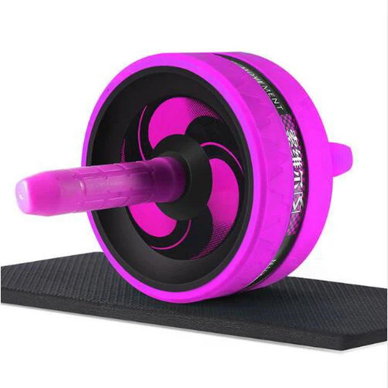 2-in-1 Silent Ab Roller and Jump Rope with Mat for Comprehensive Arm, Waist, and Leg Workouts - Gym Fitness Equipment