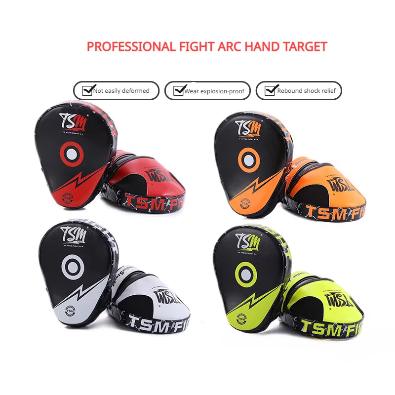 TSM Boxing Curved Hand Target for Adults and Kids - Home Training Muay Thai Foot Target and Free Fighting Sandbag