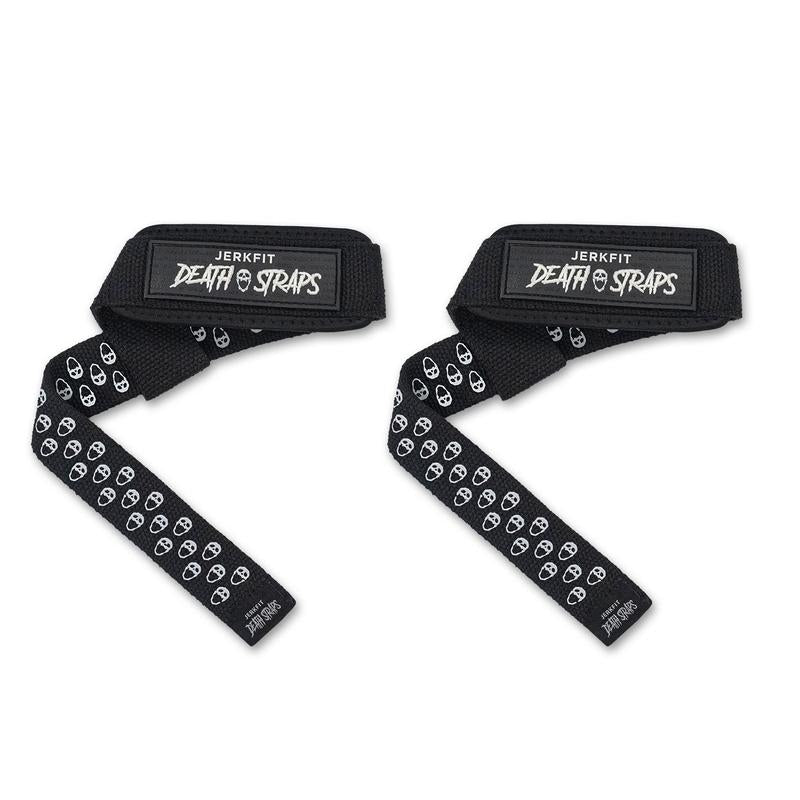 Jerkfit Death Straps - Weight Lifting Straps for Men, Women to Improve Control - Durable Wrist Straps for Weightlifting, Gym Workouts, Deadlifts, Powerlifting - Gym Straps with Ultra Thick Neoprene Padded Wrist Wrap - 4 Fun Colors - One Size Fits All