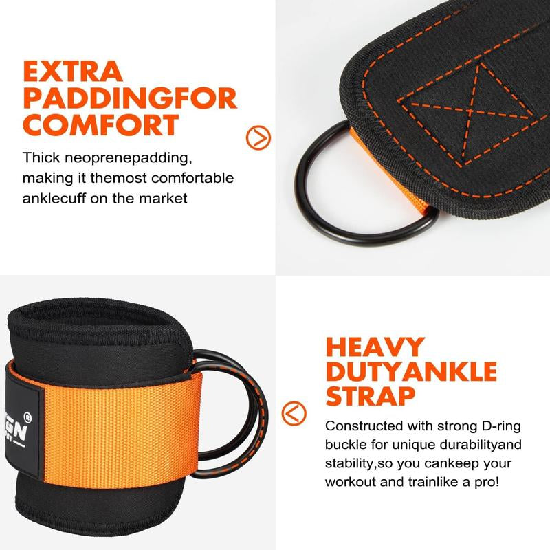 Ankle Resistance Bands with Cuffs for Leg and Glute Training - Exercise Equipment for Kickbacks and Glutes HPYGN Long Resistance Multifunctional Home Rubber Band Extension Butt