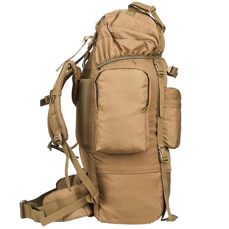 70L Large Tactical Backpack for Outdoor Activities - Waterproof and Durable Nylon for Hiking, Camping, and Climbing