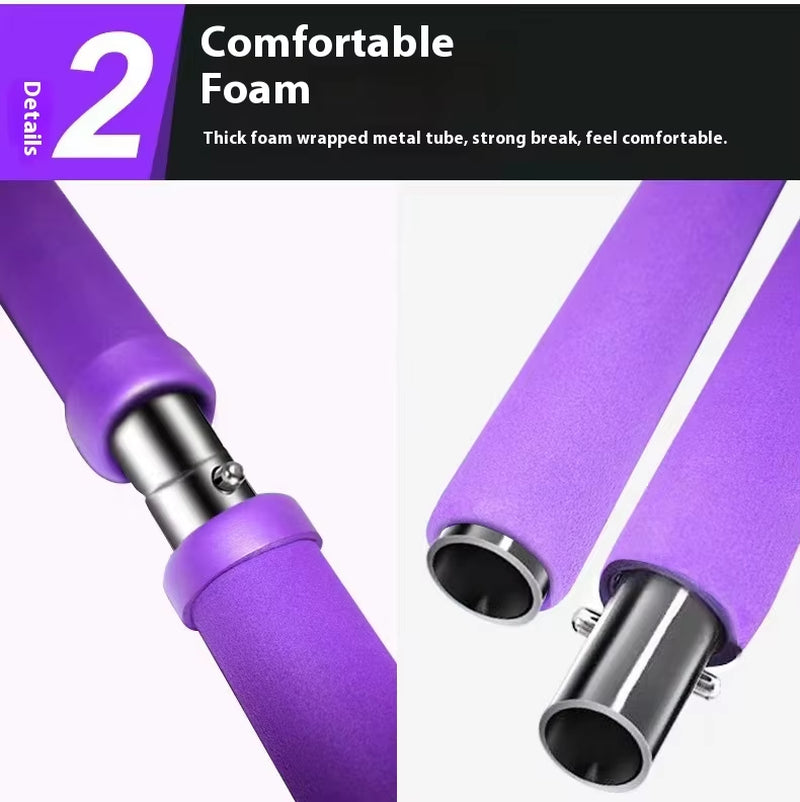 Elevate Your Home Workouts with the Versatile Multi-Functional Pilates Stick - Perfect for Yoga, Hip Exercises, and Strength Training