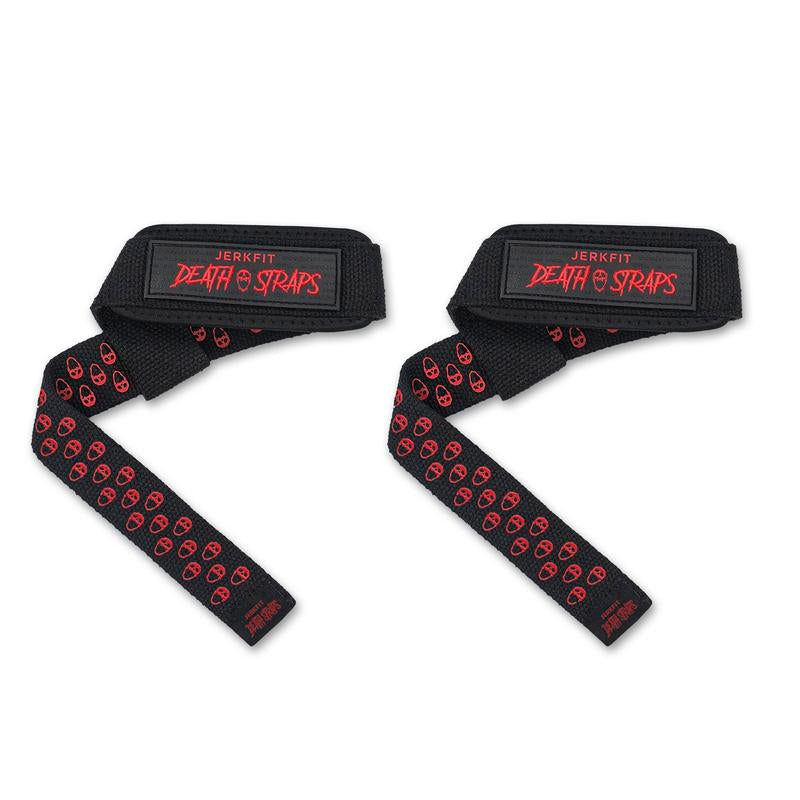Jerkfit Death Straps - Weight Lifting Straps for Men, Women to Improve Control - Durable Wrist Straps for Weightlifting, Gym Workouts, Deadlifts, Powerlifting - Gym Straps with Ultra Thick Neoprene Padded Wrist Wrap - 4 Fun Colors - One Size Fits All