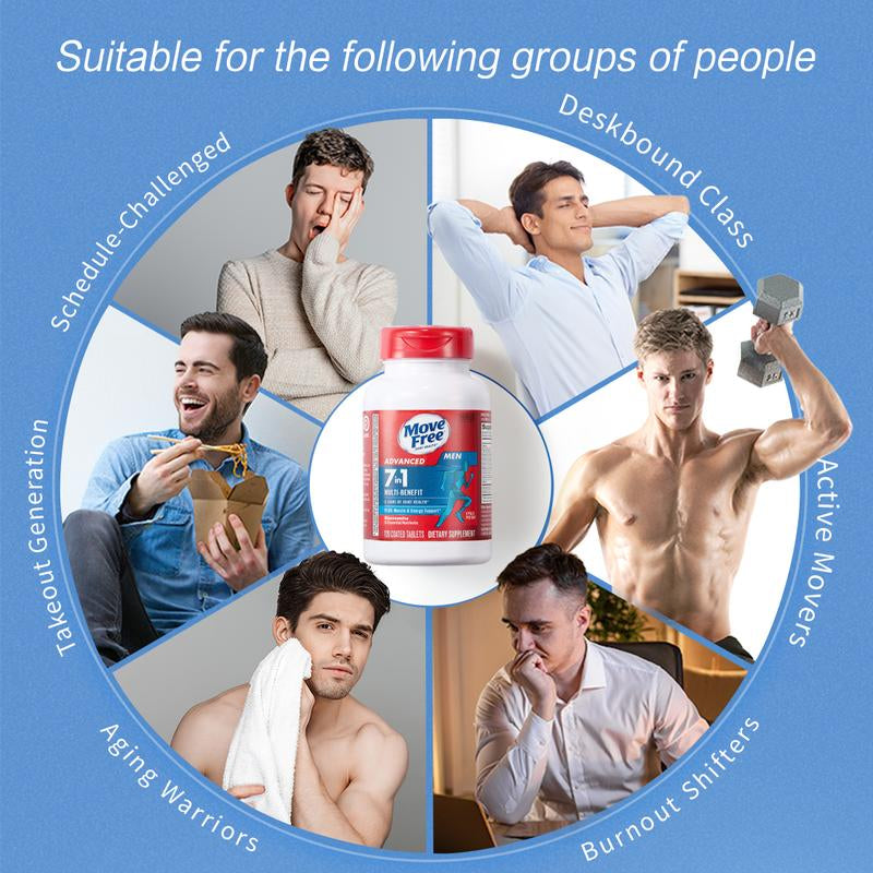 Move Free Advanced Joint Health 7-In-1 Combined Set for Men & Women - Multi-Ingredient Glucosamine Formula for Optimum Joint Support - Fitness Supplement - Healthcare