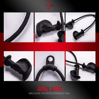 Fitness Biceps and Triceps Rope Pull Down Grip Handles for Cable Machines - Muscle Building Pulley Attachment for Back Exercises