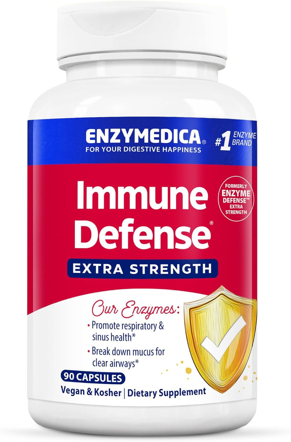 Boost Your Immunity with Enzymedica Immune Defense Extra Strength - 90 Powerful Capsules for Enhanced Immune and Respiratory Support