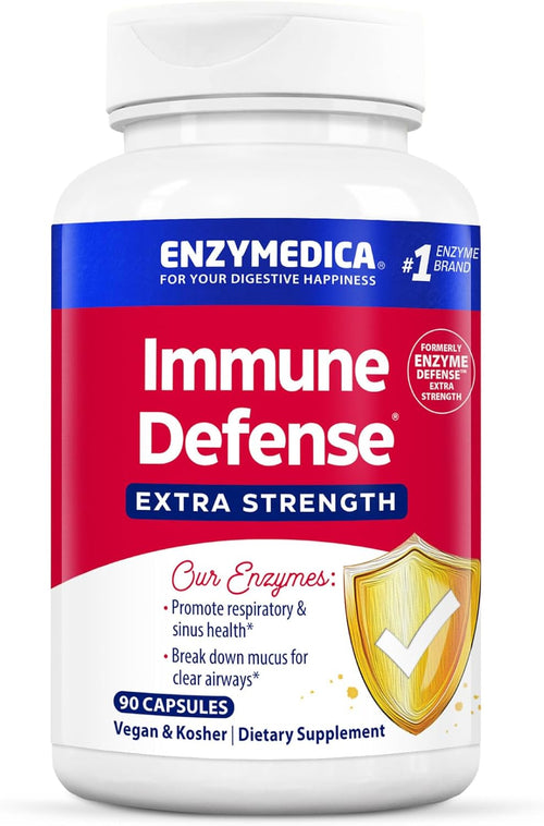 Boost Your Immunity with Enzymedica Immune Defense Extra Strength - 90 Powerful Capsules for Enhanced Immune and Respiratory Support