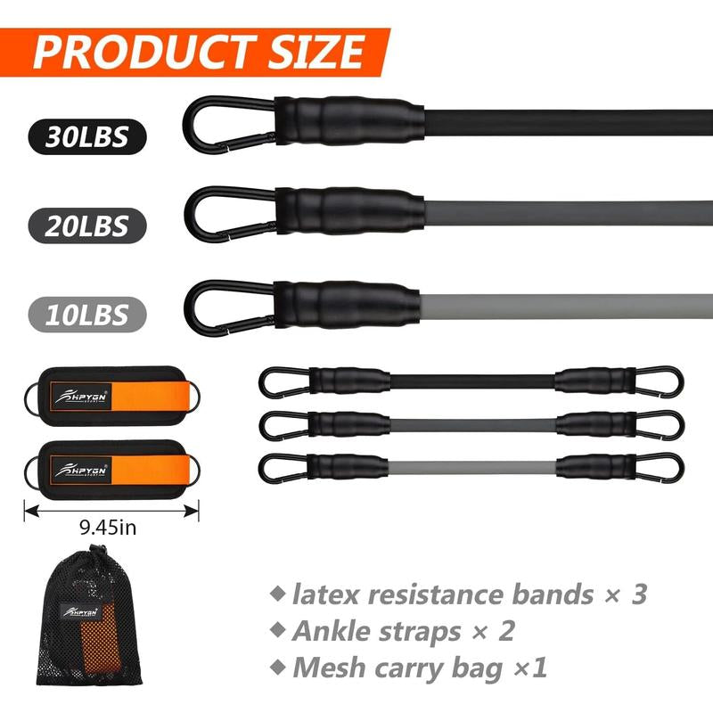 Ankle Resistance Bands with Cuffs for Leg and Glute Training - Exercise Equipment for Kickbacks and Glutes HPYGN Long Resistance Multifunctional Home Rubber Band Extension Butt