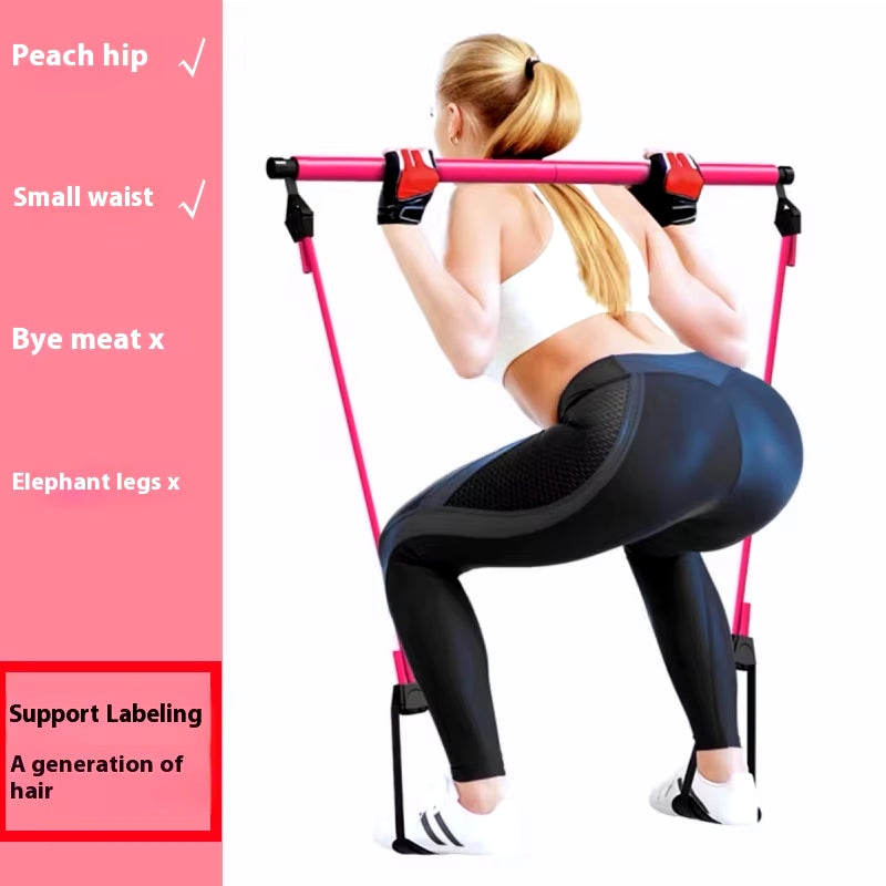 Elevate Your Home Workouts with the Versatile Multi-Functional Pilates Stick - Perfect for Yoga, Hip Exercises, and Strength Training
