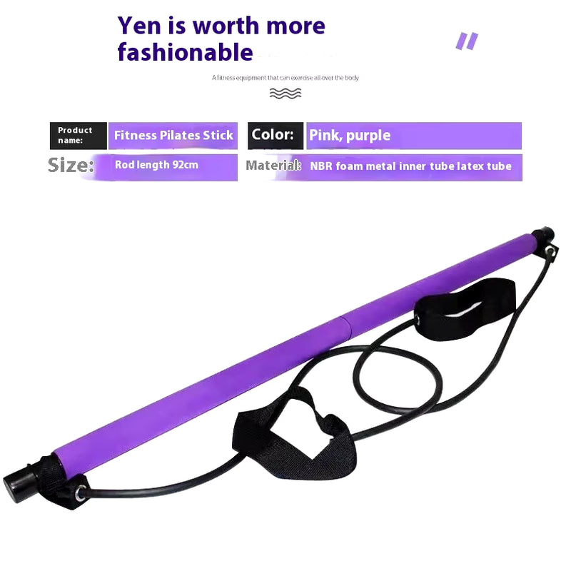 Elevate Your Home Workouts with the Versatile Multi-Functional Pilates Stick - Perfect for Yoga, Hip Exercises, and Strength Training