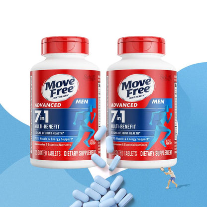 Move Free Advanced Joint Health 7-In-1 Combined Set for Men & Women - Multi-Ingredient Glucosamine Formula for Optimum Joint Support - Fitness Supplement - Healthcare