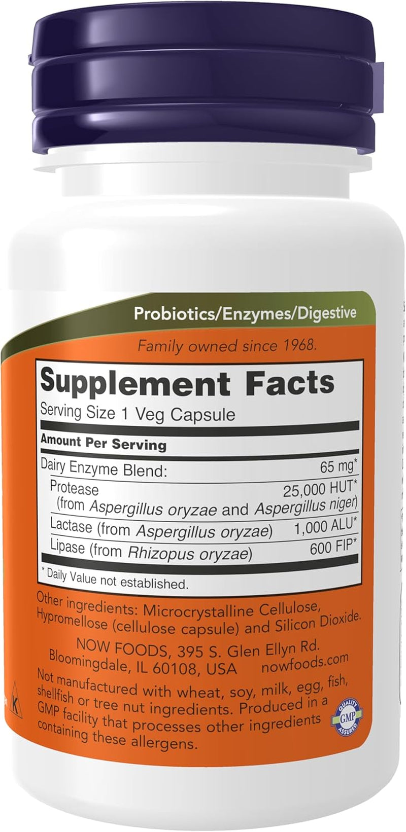 NOW Foods Dairy Digest Complete Supplements, Lactose, Dairy Proteins and Fats Digestive Support, Dairy Tolerance Enzymes, 90 Vegetarian Capsules